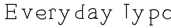 Everyday Typo font preview